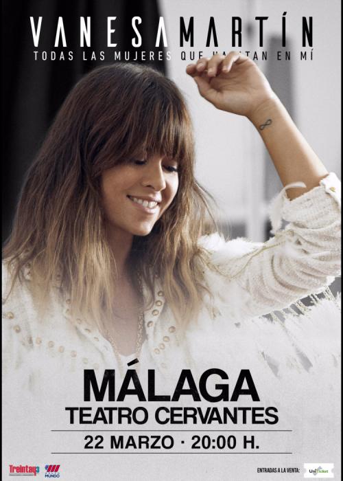 Cartel de Concierto de Vanesa Martín en Málaga