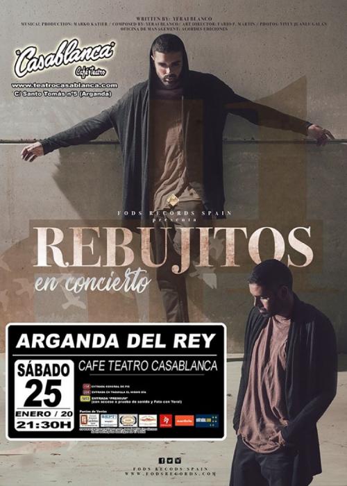 Cartel de Concierto de Los Rebujitos en Arganda del Rey