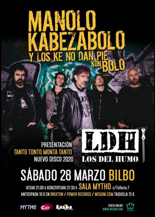 Cartel de Concierto de Manolo Kabezabolo en Bilbao