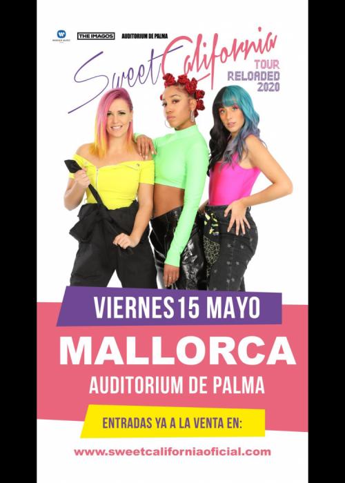 Cartel de Concierto de Sweet California en Palma de Mallorca