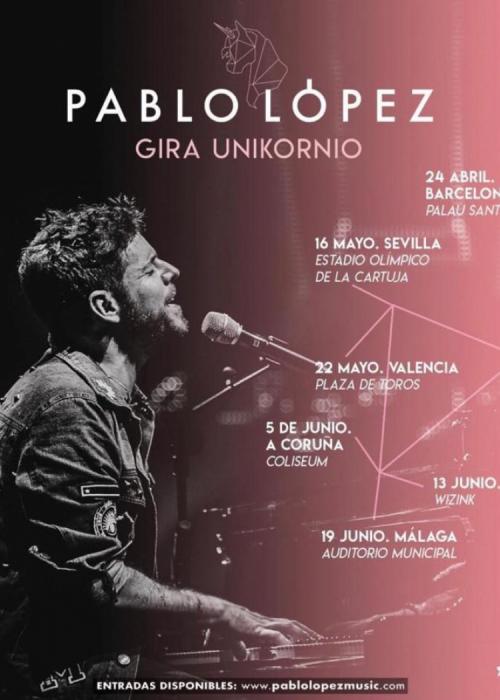 Cartel de Concierto de Pablo López en Mérida