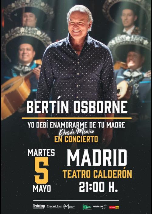 Cartel de Concierto de Bertín Osborne en Madrid