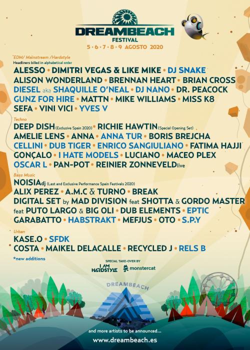 Cartel de Dreambeach Villaricos 2020