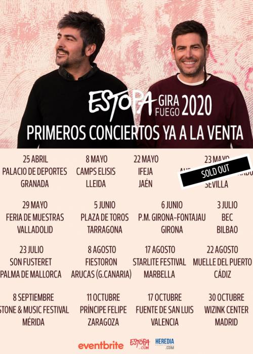Cartel de Concierto de Estopa en Zaragoza