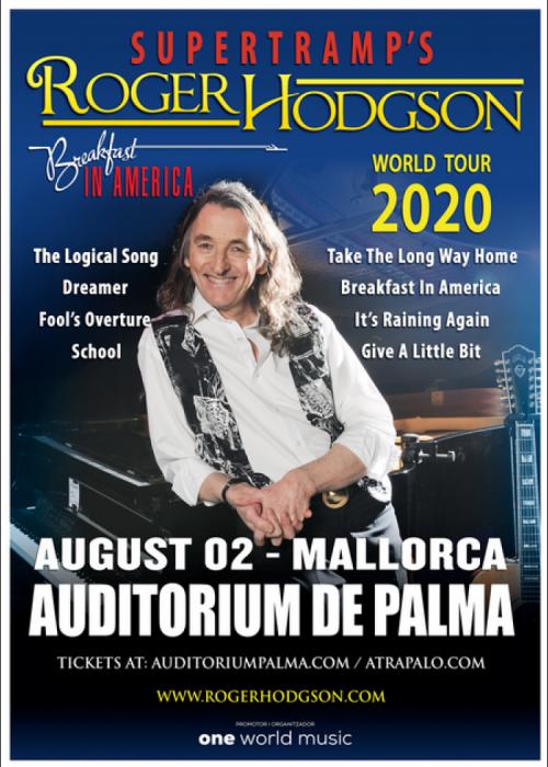 Cartel de Concierto de Roger Hodgson en Palma de Mallorca
