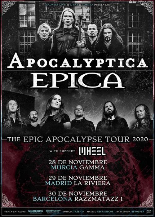 Cartel de Concierto de Apocalyptica + Epica + Whell en Murcia