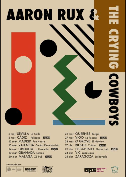 Cartel de Concierto de Aaron Rux en Cádiz