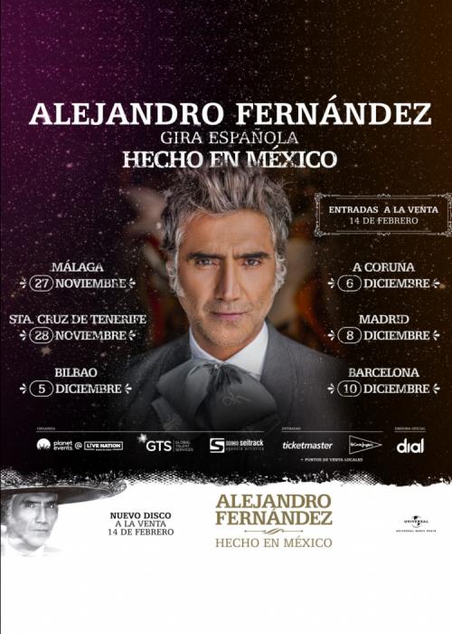 Cartel de Concierto de Alejandro Fernández en Madrid