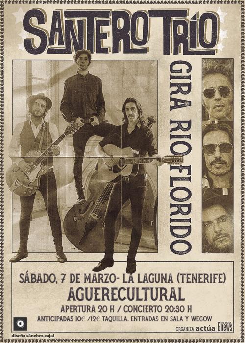 Cartel de Concierto de Santero y los Muchachos en Tenerife