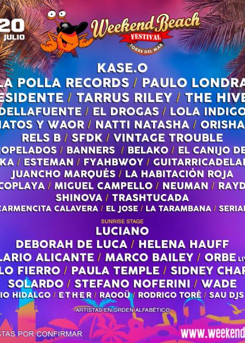 Cartel de Weekend Beach Festival 2020