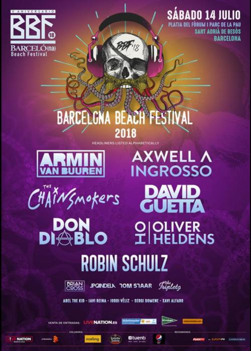 Cartel de BBF Barcelona Beach Festival 2018