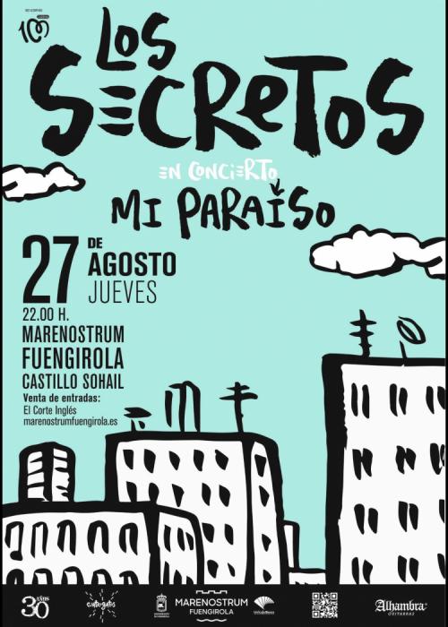 Cartel de Concierto de Los Secretos en Fuengirola