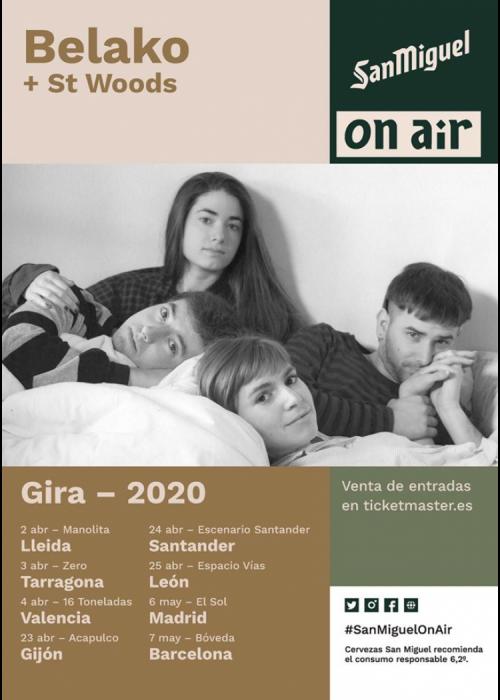 Cartel de Concierto de Belako en Madrid