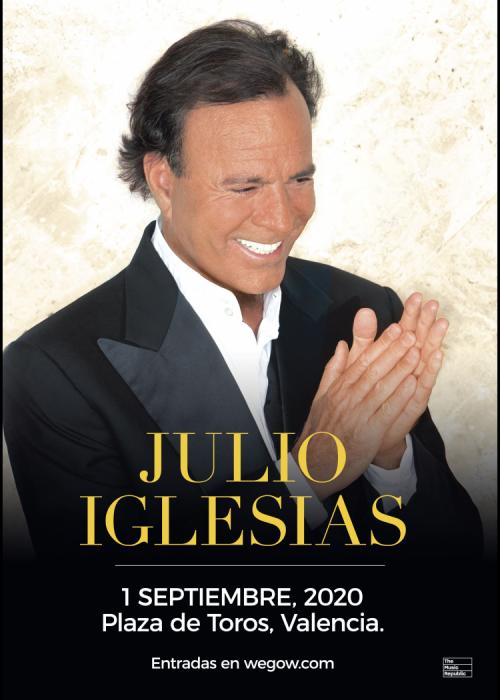 Cartel de Concierto de Julio Iglesias en Valencia