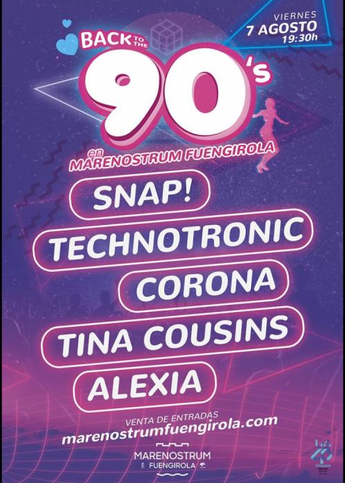 Cartel de Back To The 90s en Fuengirola