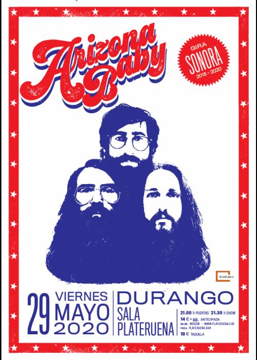 Cartel de Concierto de Arizona Baby en Durango
