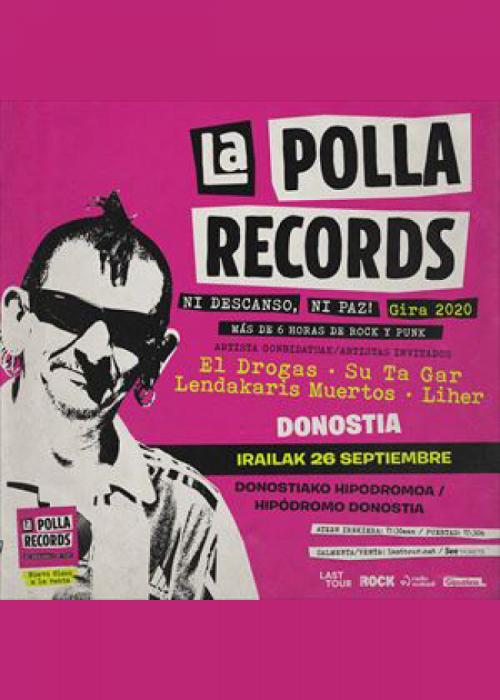 Cartel de Concierto de La Polla Records en Donostia-San Sebastián