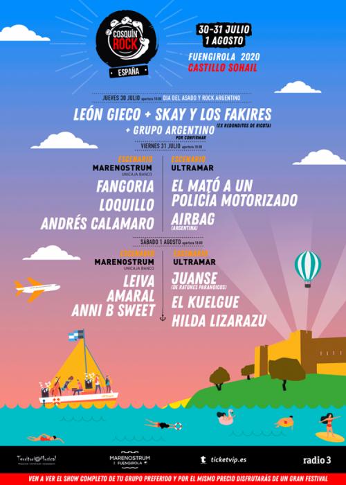 Cartel de Festival Cosquín Rock 2020