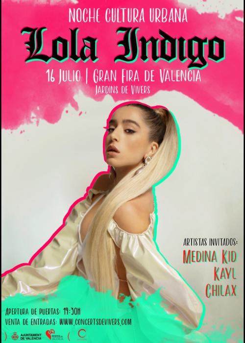 Cartel de Concierto de Lola Indigo en Valencia