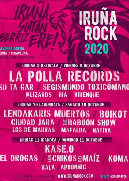 Cartel de Iruña Rock 2020