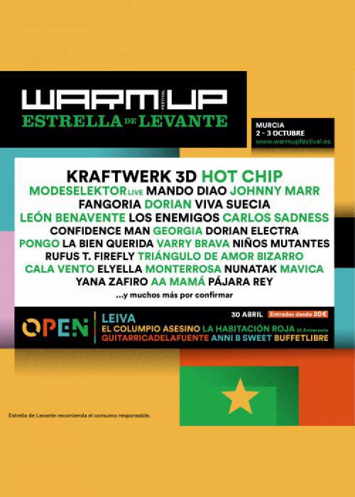 Cartel de WARM Up Estrella Levante 2020