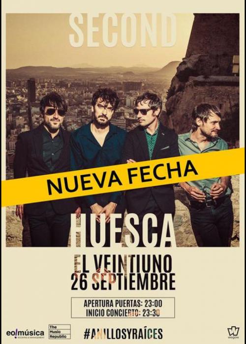 Cartel de Concierto de Second en Huesca