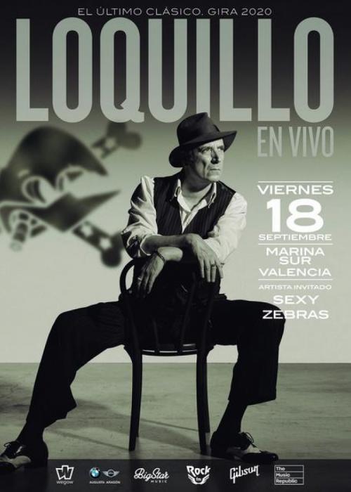 Cartel de Concierto de Loquillo en Valencia