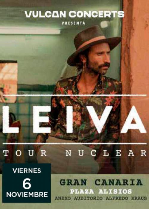 Cartel de Concierto de Leiva en Las Palmas de Gran Canaria