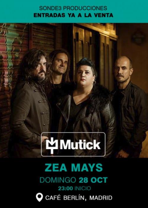 Cartel de Concierto de ZEA MAYS en Madrid