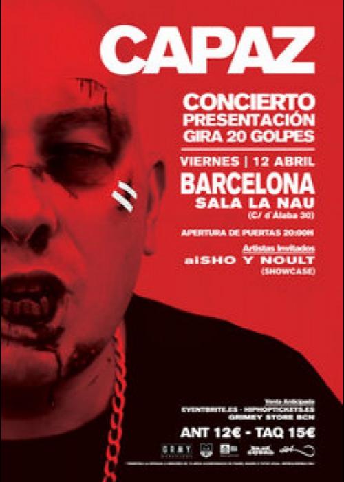 CAPAZ presentando "20 golpes" en Barcelona