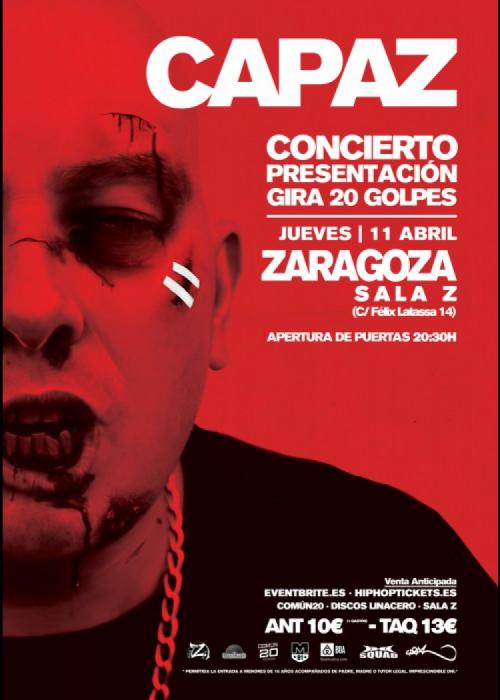 CAPAZ presenta "20 golpes" en Zaragoza