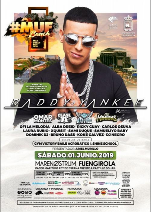 Cartel de Concierto de Daddy Yankee en Fuengirola