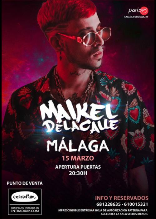 Cartel de Concierto de Maikel Delacalle en Málaga