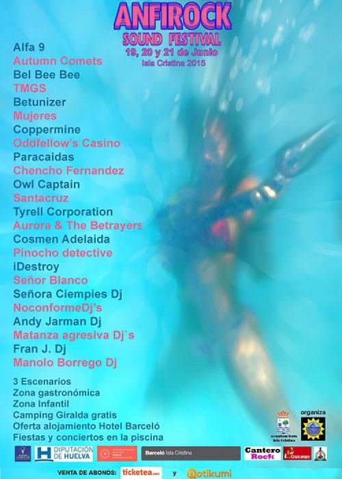 Cartel de Festival AnfiRock 2015 de Isla Cristina
