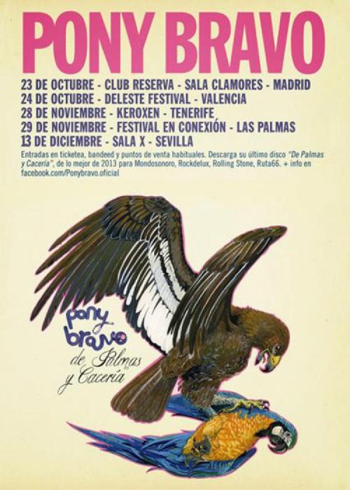 Cartel de Concierto de Pony Bravo en Sevilla