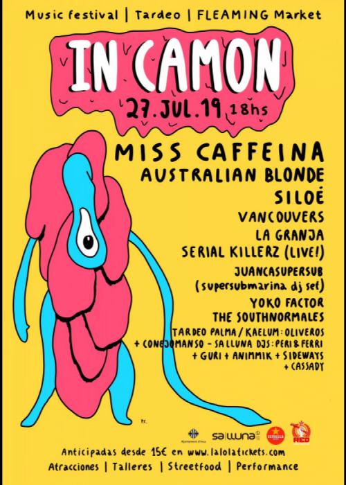 Cartel de Concierto de Miss Caffeina + australian blonde +Siloé + la granja +serial Killerz + Vancouvers en Inca
