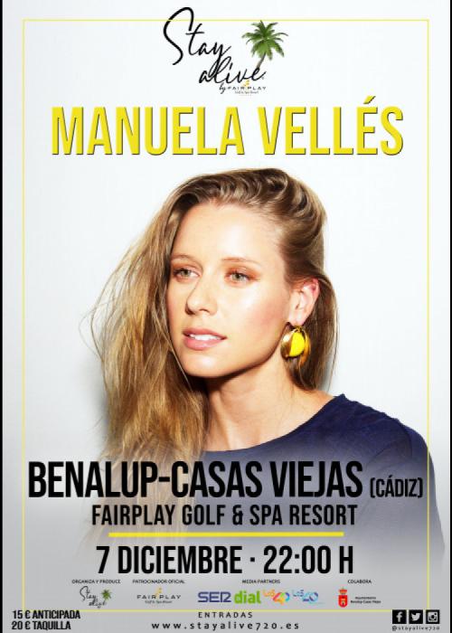 Cartel de Concierto de Manuela Vellés en Benalup-Casas Viejas