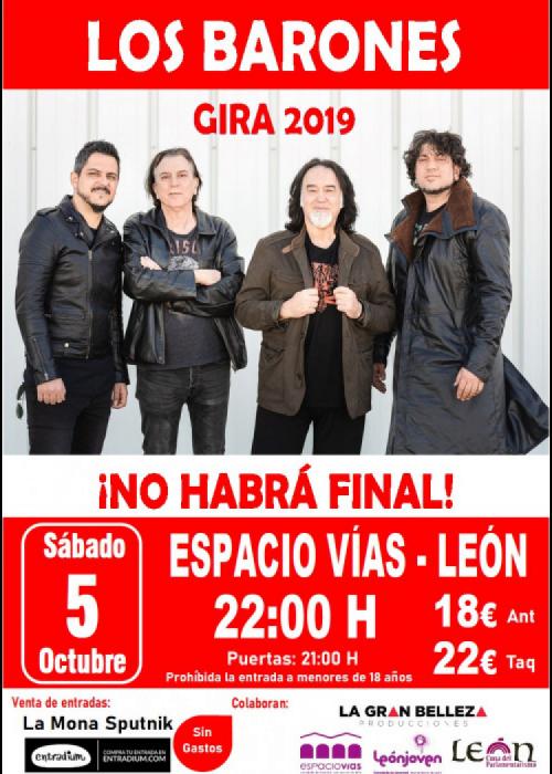 Cartel de Concierto de Los Barones en León
