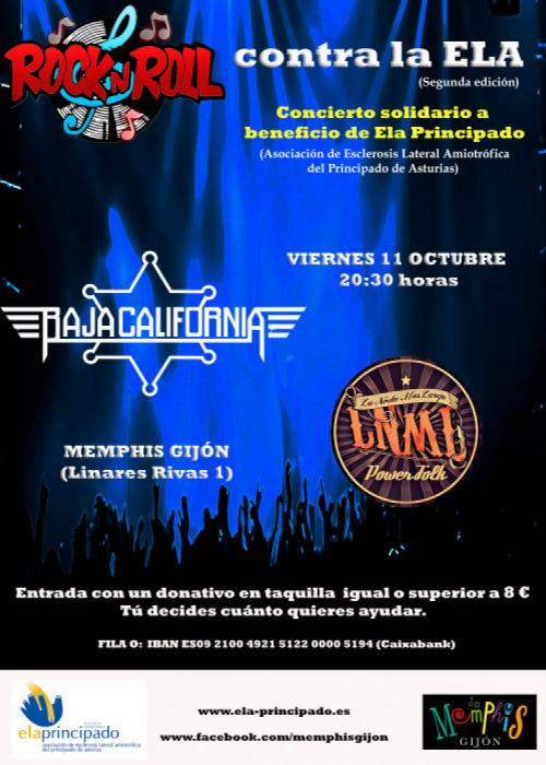 Cartel de Concierto de Baja California + La noche más Larga en Gijón