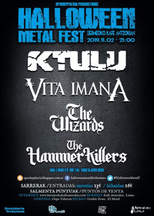 Cartel de Concierto de Ktulu + Vita Imana + The Wizards + The Hammer Killers en Bermeo