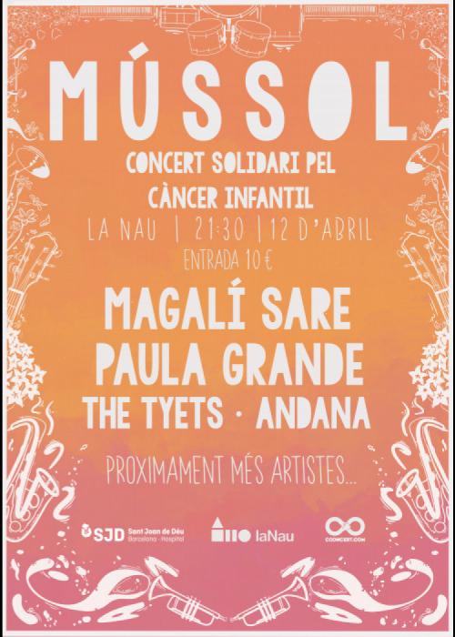 Cartel de Concierto de Magalí Sare + The Tyets + Andana + Paula Grande en Barcelona