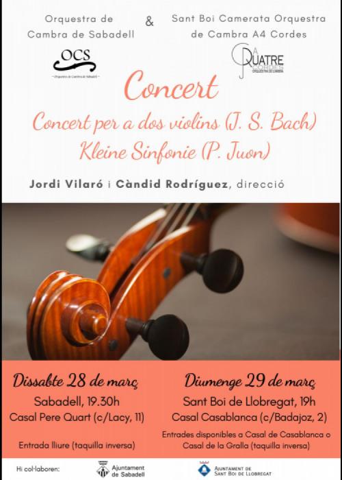 Cartel de Concierto de Sant Boi Camerata Orquestra de Cambra A4 Cordes en Sant Boi de Llobregat - Orquestra de Cambra de Sabadell