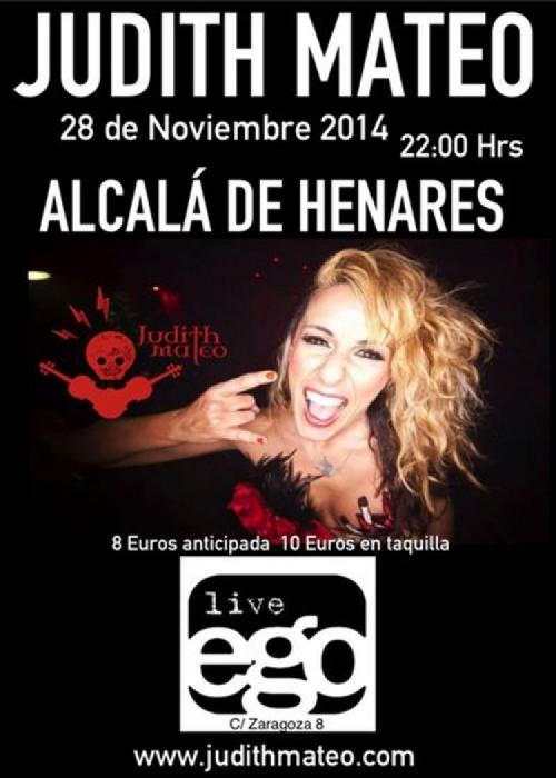 Cartel de Concierto de Judith Mateo en Alcalá de Henares