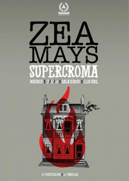 Cartel de Concierto de Zea Mays + Supercroma en Madrid