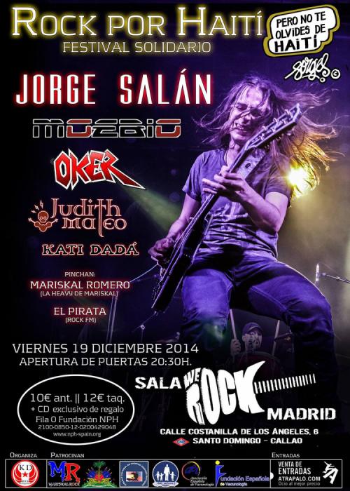 Cartel de Concierto solidario Rock por Haiti en Madrid