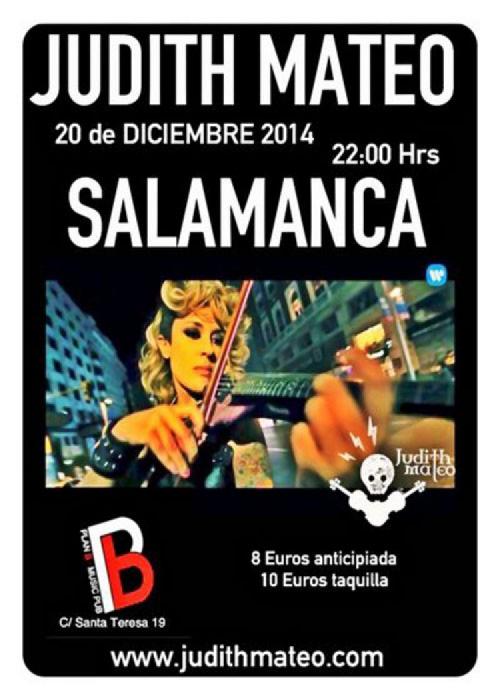 Cartel de Concierto de Judith Mateo en Salamanca
