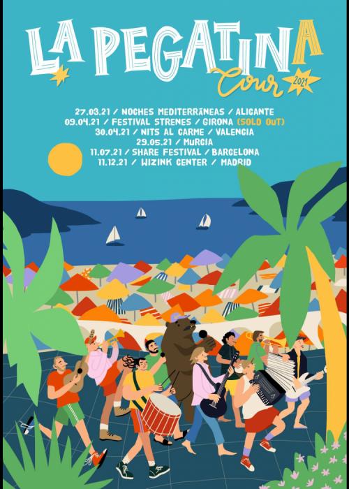 Cartel de Concierto de La Pegatina en Madrid