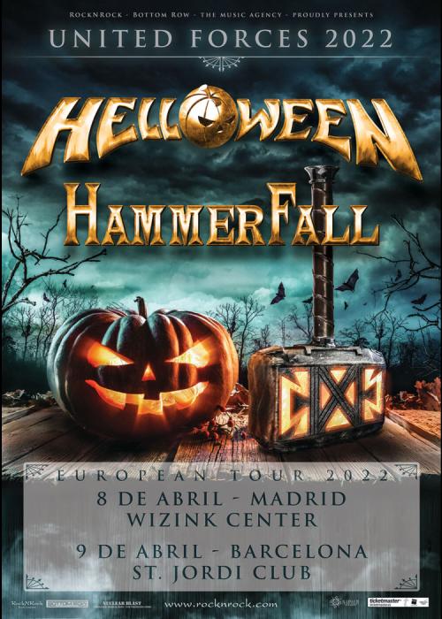 Cartel de Concierto de Helloween + HammerFall en Madrid