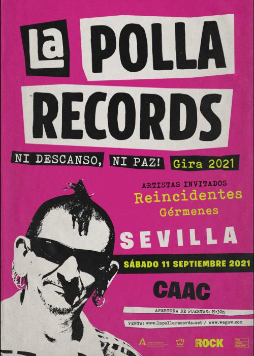 Cartel de Concierto de La Polla Records en Sevilla