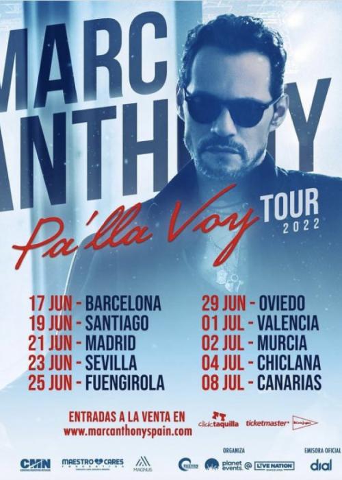 Cartel de Concierto de Marc Anthony en Murcia